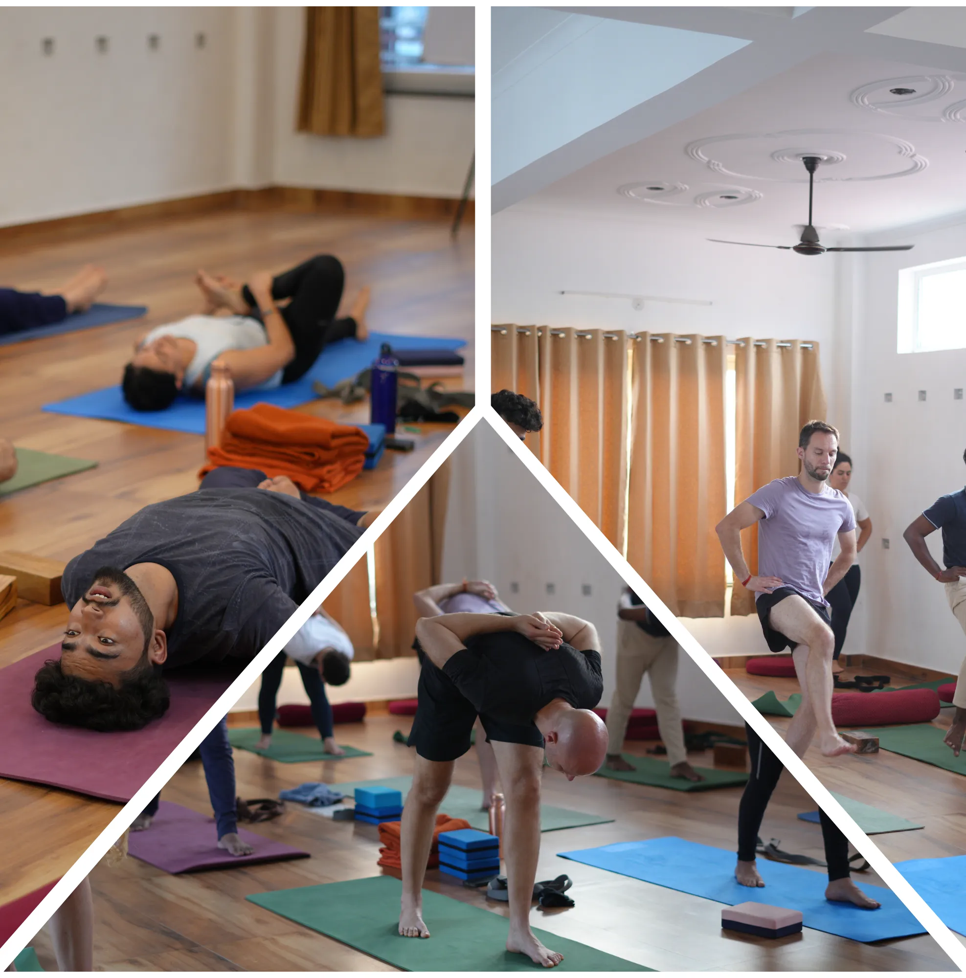Yoga practice in Rishikesh
