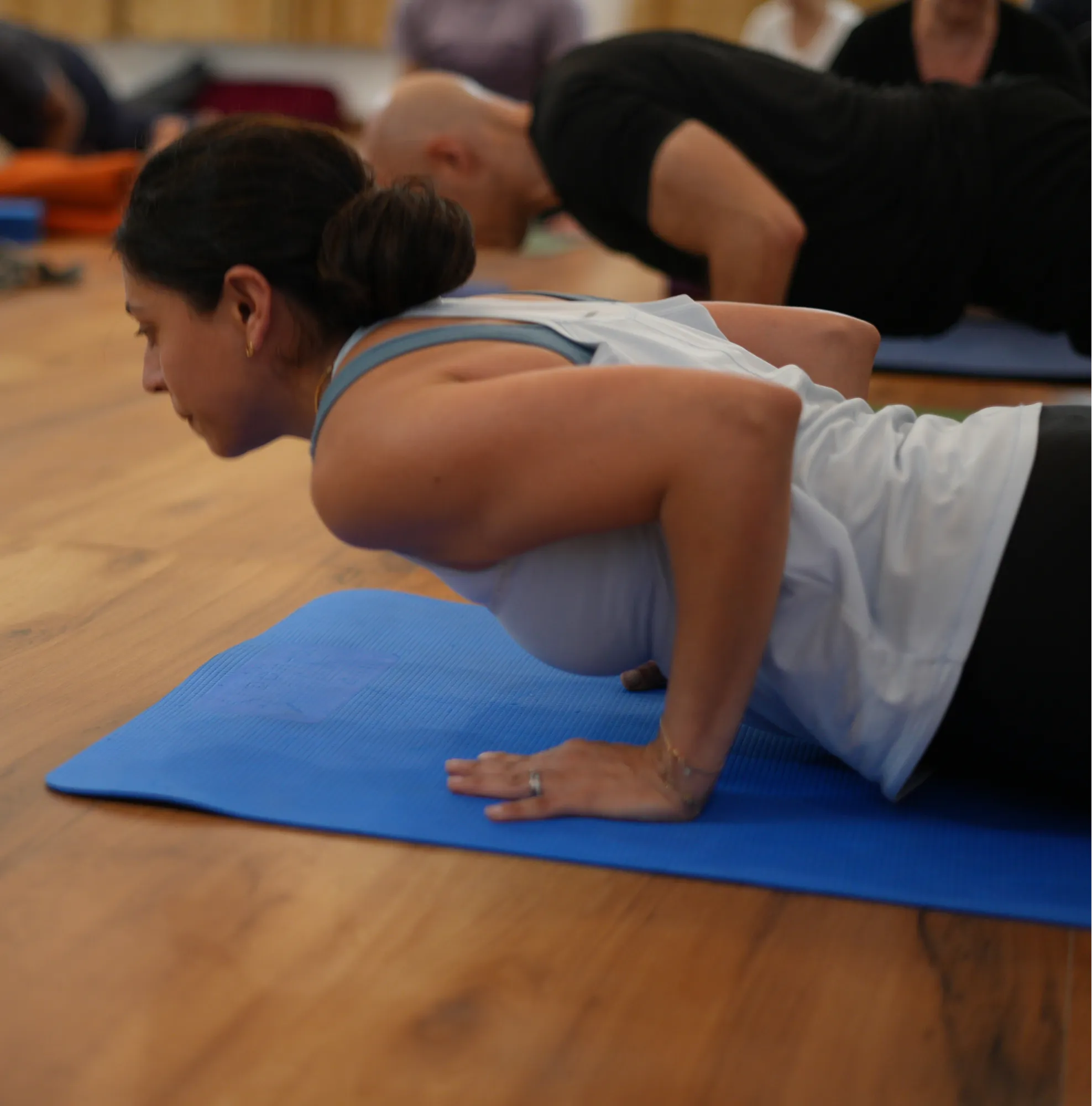 Yoga practice in Rishikesh