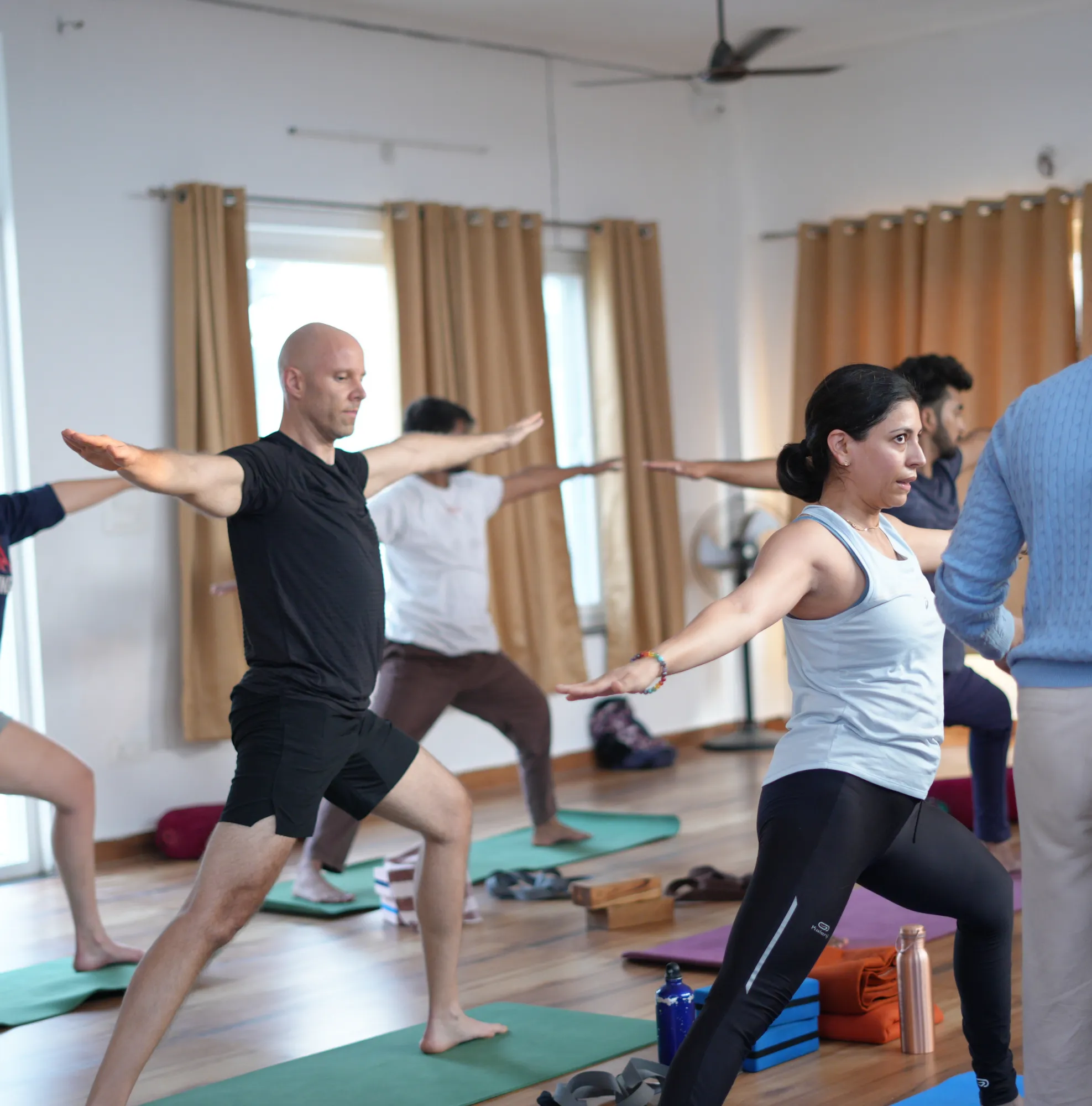 Yoga practice in Rishikesh