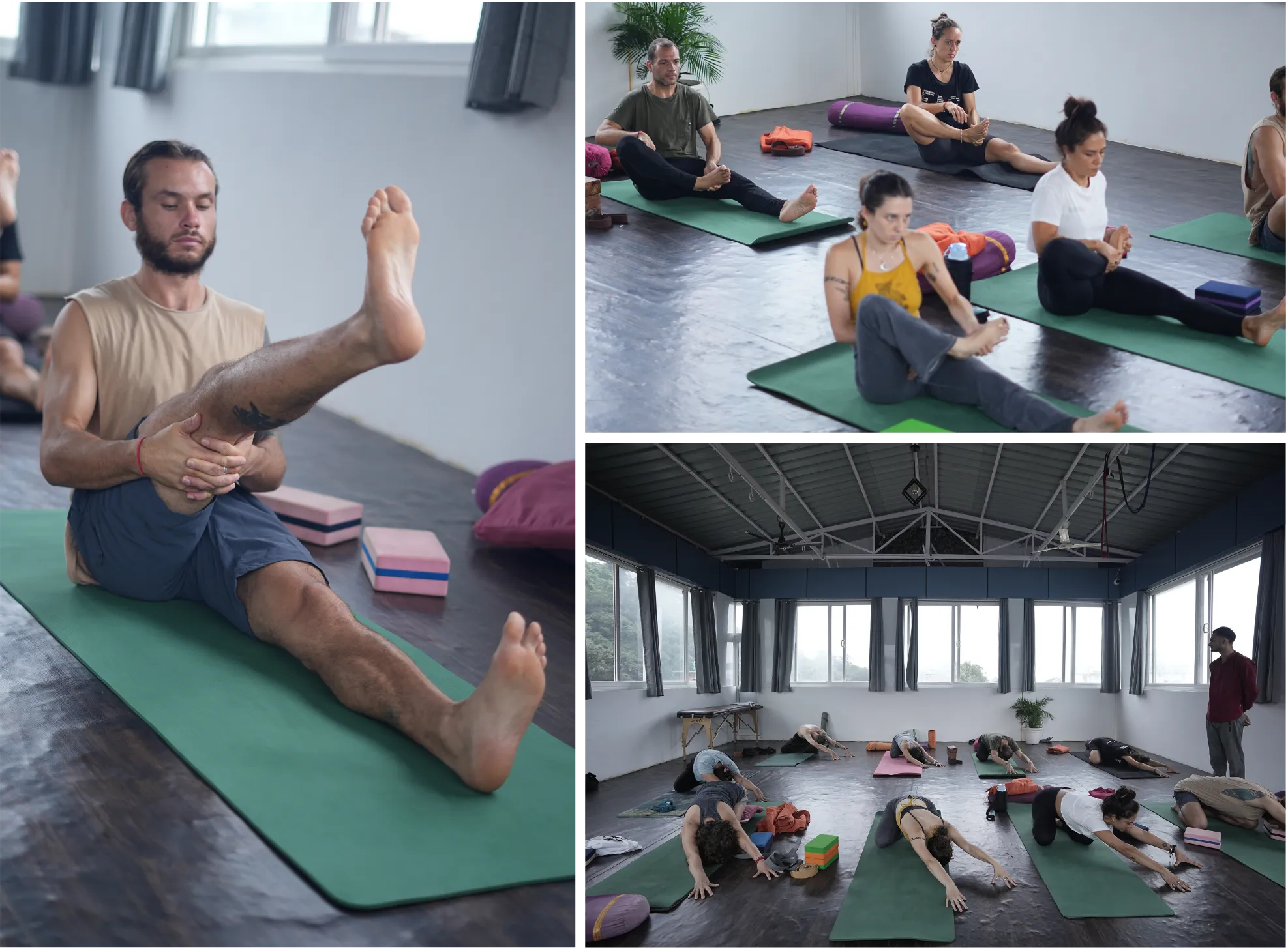 Yoga practice in Rishikesh