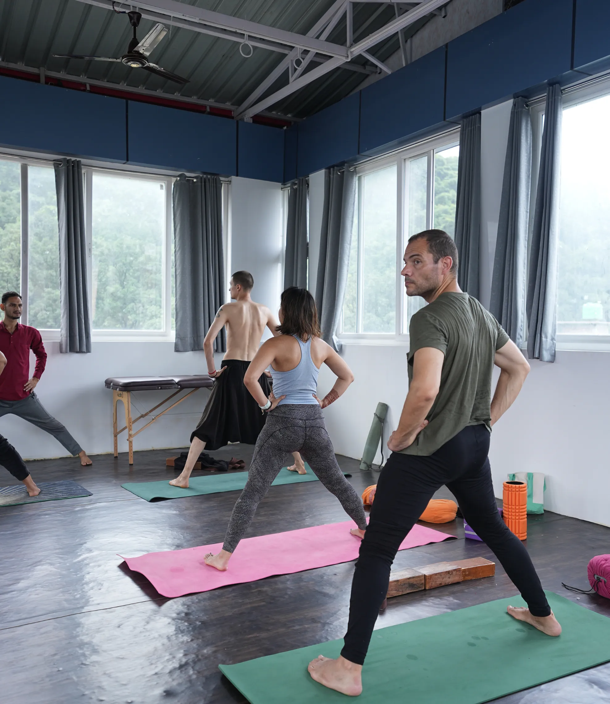 Yoga practice in Rishikesh
