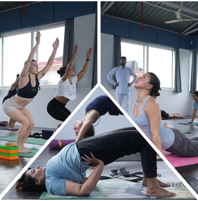 Yoga practice in Rishikesh