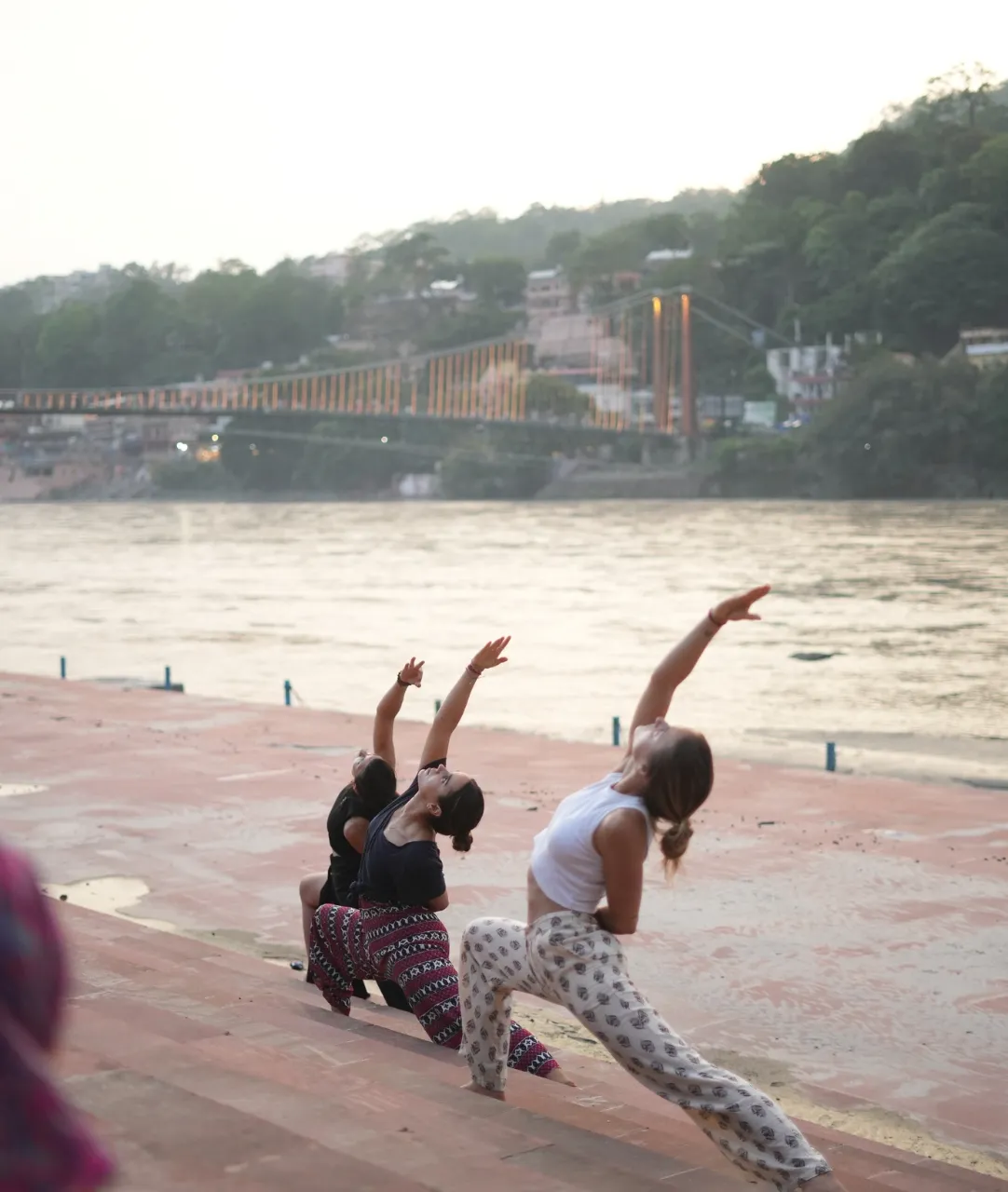 Yoga practice in Rishikesh