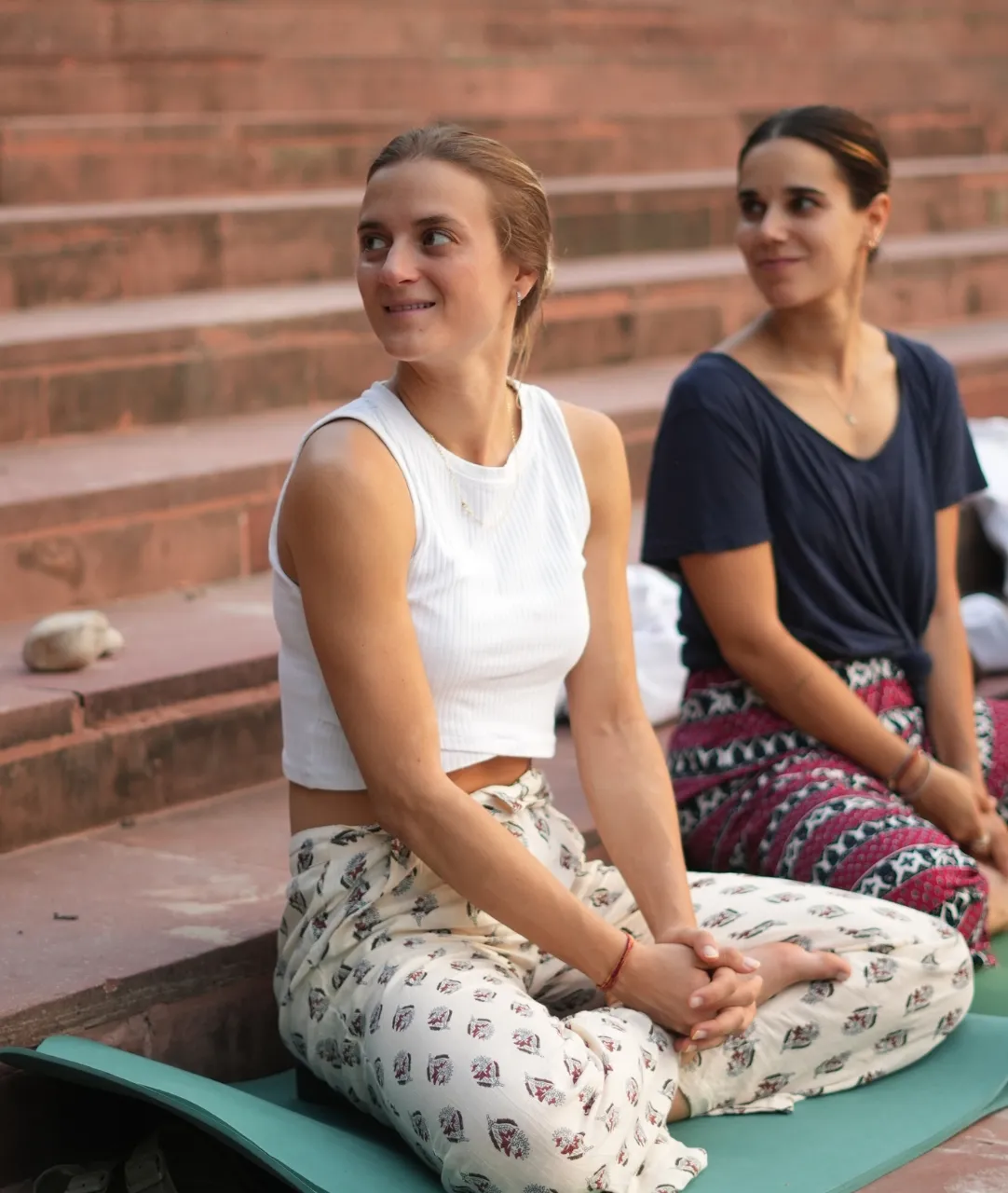 Yoga practice in Rishikesh