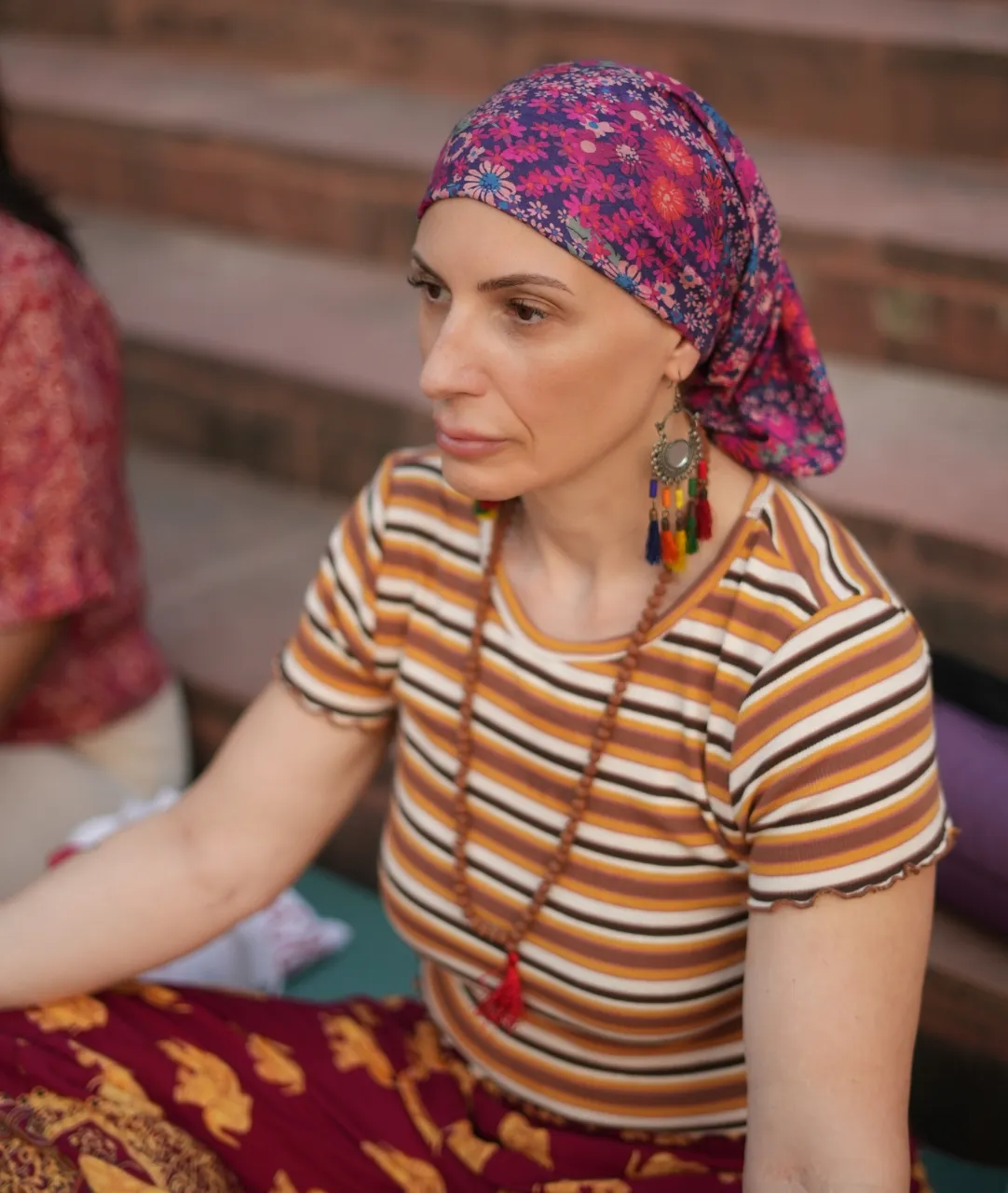 Yoga practice in Rishikesh